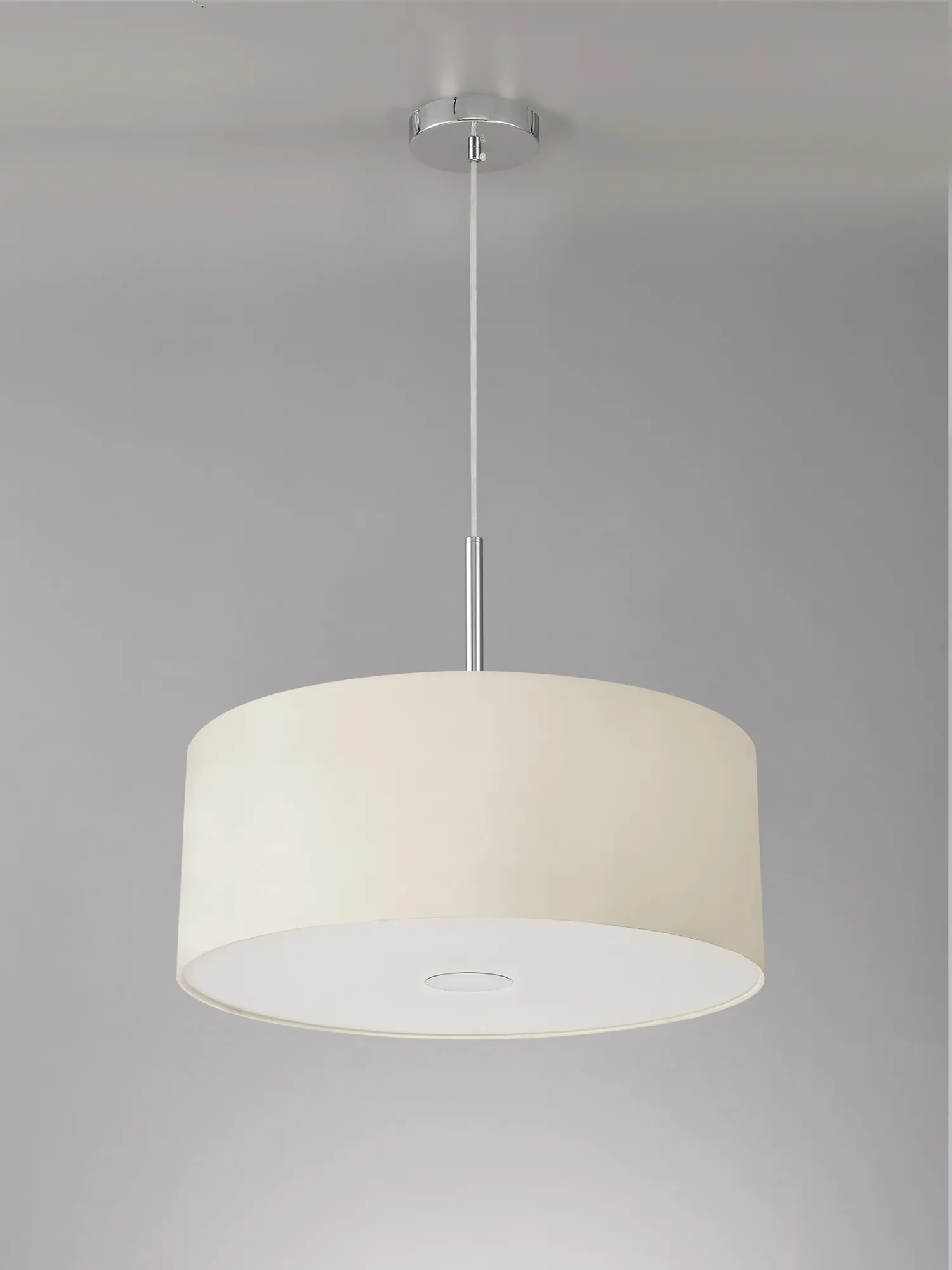 Baymont 50cm 3 Light Pendant Polished Chrome, Ivory Pearl, Frosted Diffuser DK0343  Deco Baymont CH IV